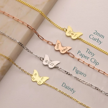 ENGRAVED BUTTERFLY BRACELET