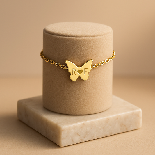 ENGRAVED BUTTERFLY BRACELET