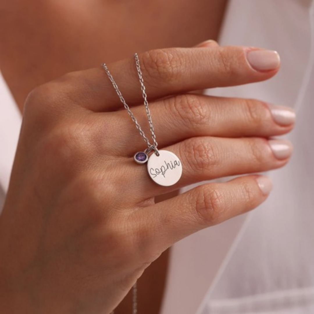DISK AND BIRTHSTONE KOLYE