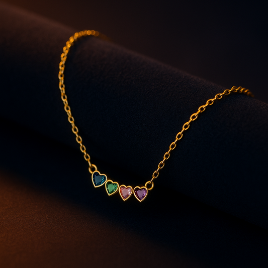 HEART BIRTHSTONE KOLYE
