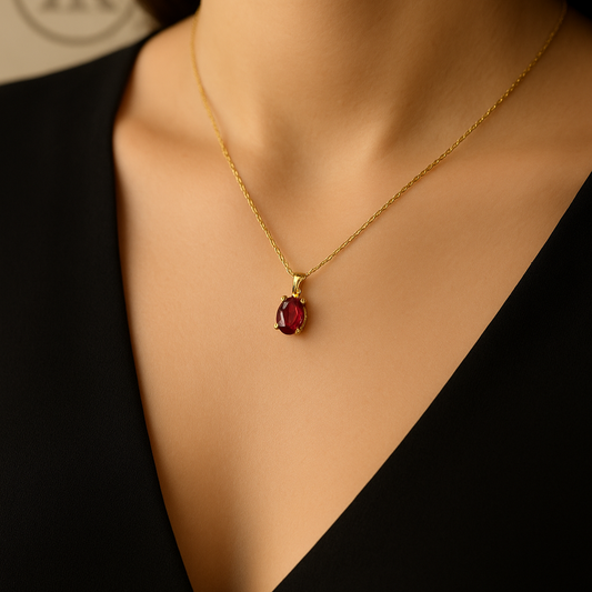Big Birthstone Necklace