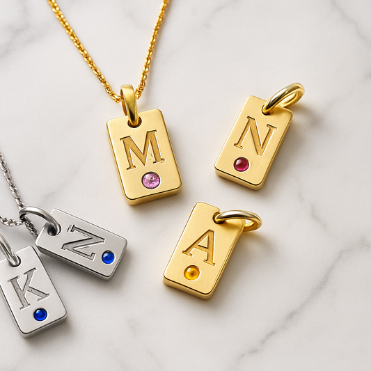 SINGLE STONE TAG KOLYE