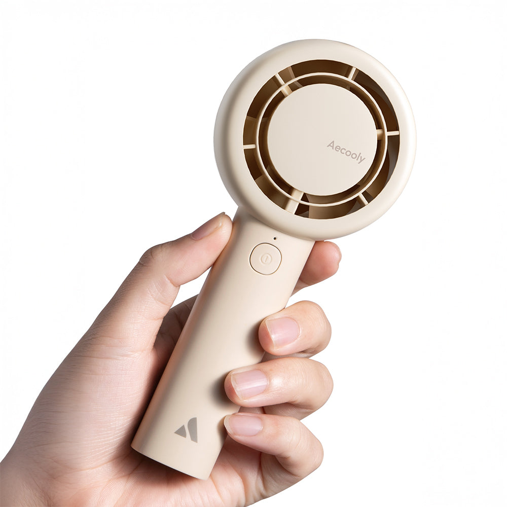 Aecooly PB01 İç Spiralli Çift Halka Hava Akışı Teknolojili 5 Kademeli Portatif Soğutucu El Fanı Siyah