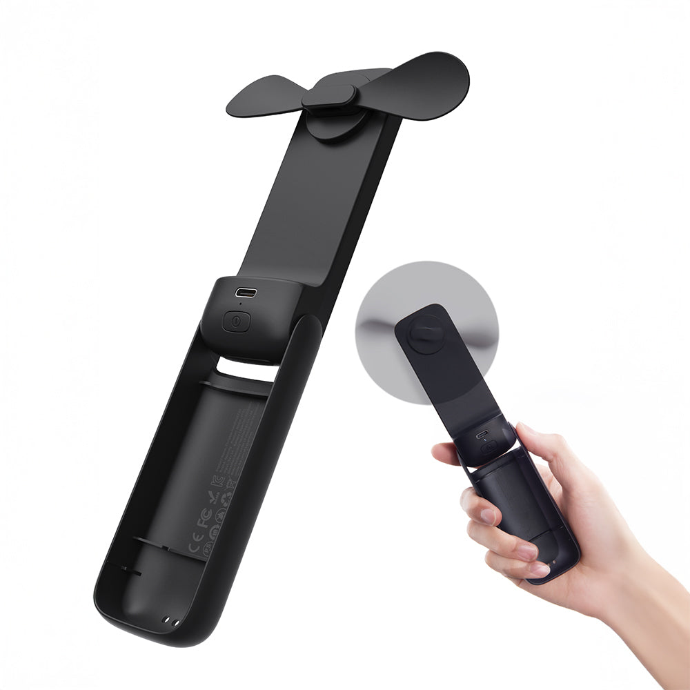 Aecooly PF01 Foldable 3-Stage Portable Cooling Hand Fan Black