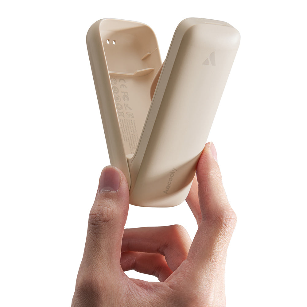 Aecooly PF01 Foldable 3-Stage Portable Cooling Hand Fan Beige