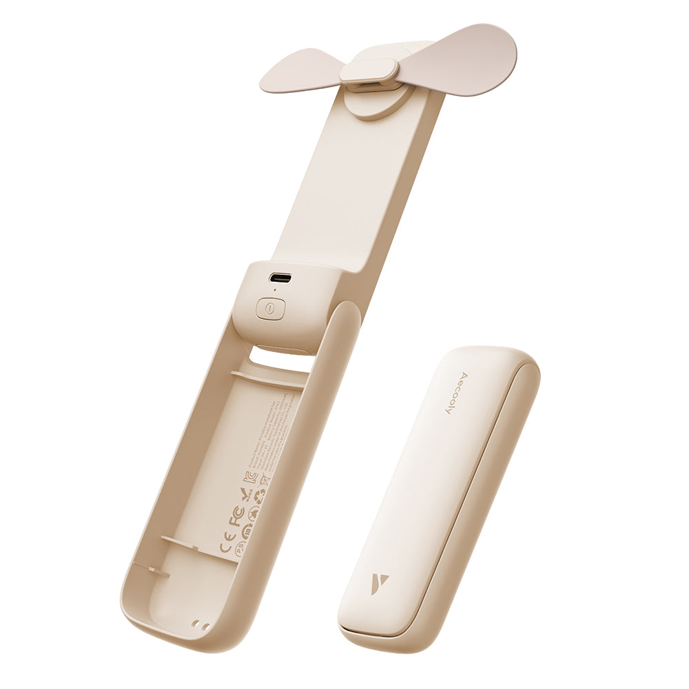 Aecooly PF01 Foldable 3-Stage Portable Cooling Hand Fan Beige