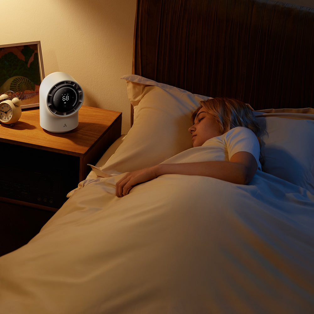 Aecooly TB01 Portable Cooling Table Fan with Digital LED Display White