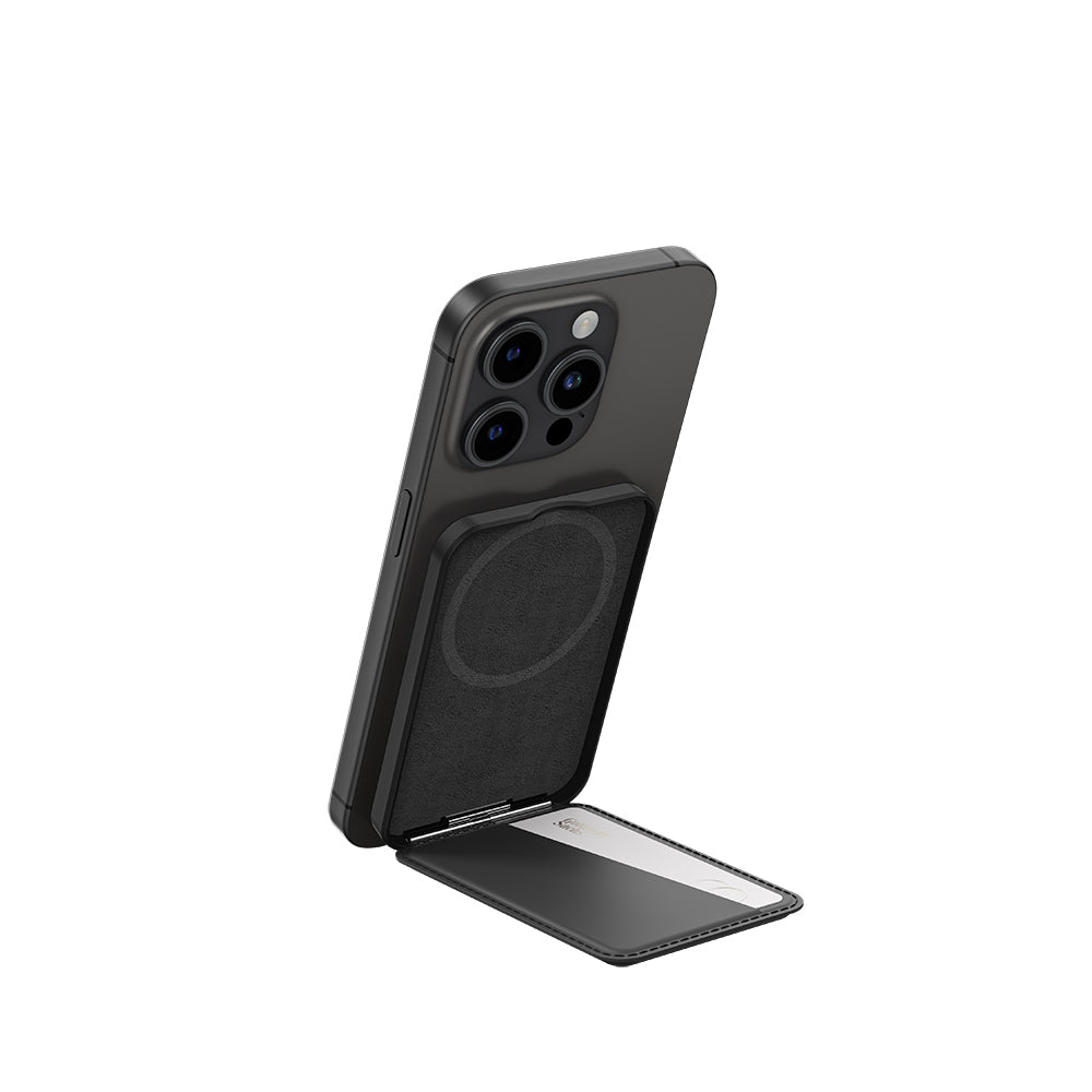 Amazingthing Glamour Link Functional Versatile Grip Stand Magnetic Card Holder Gray