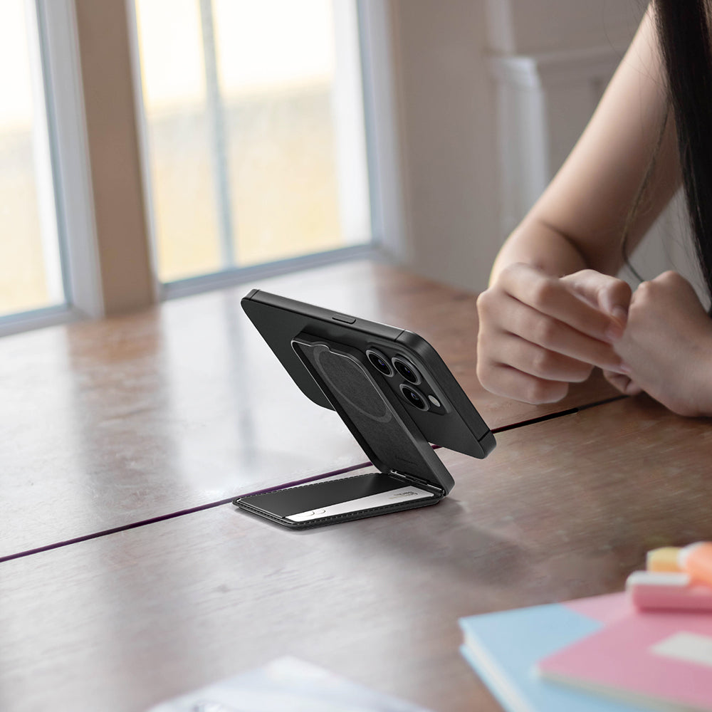Amazingthing Glamour Link Functional Versatile Grip Stand Magnetic Card Holder Gray