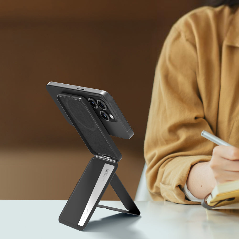 Amazingthing Glamour Link Functional Versatile Grip Stand Magnetic Card Holder Gray