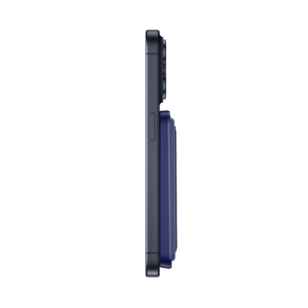 Amazingthing Glamour Link Functional Versatile Magnetic Card Holder with Grip Stand Blue