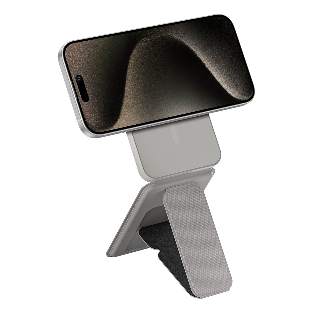 Amazingthing Glamour Link Functional Versatile Grip Stand Magnetic Card Holder Gray
