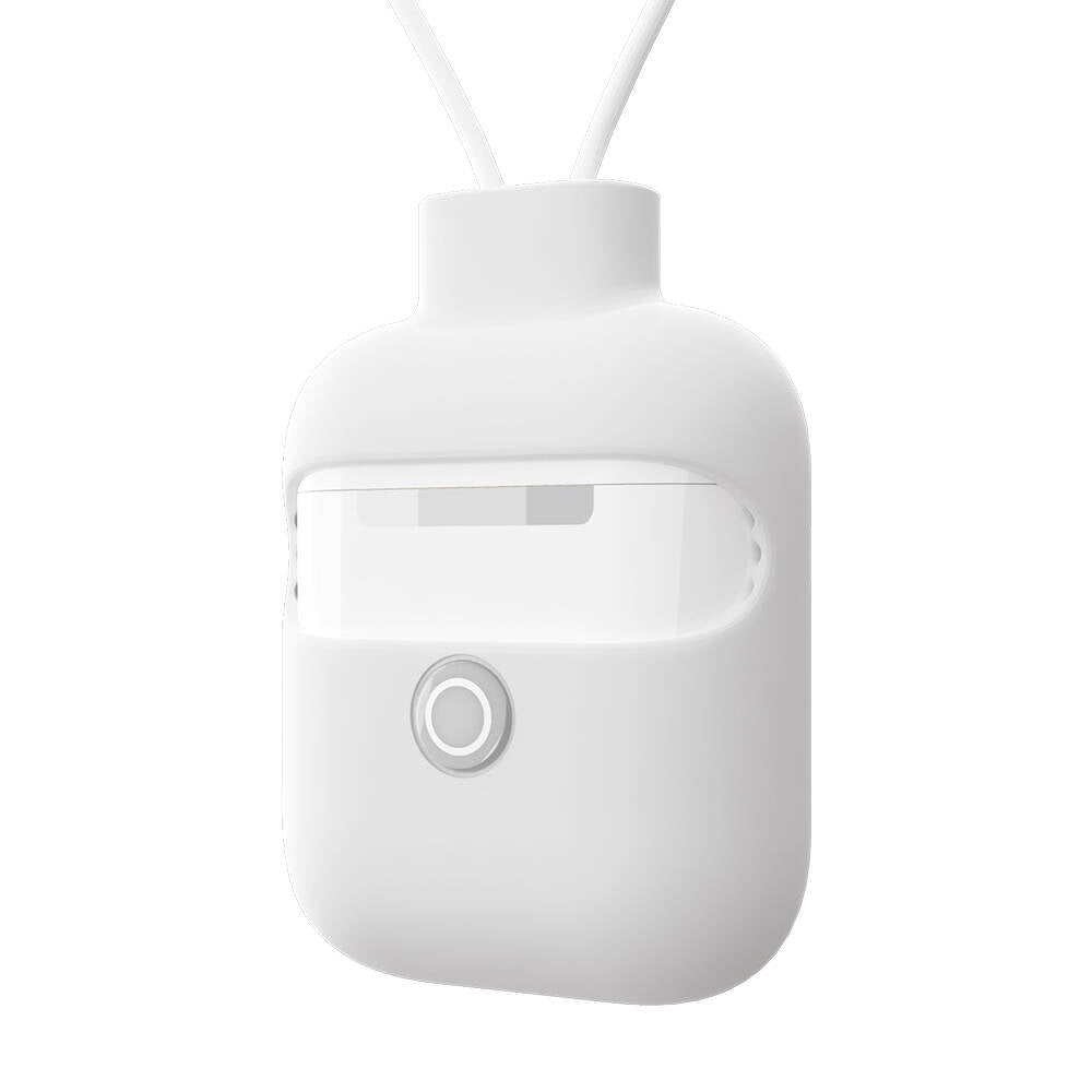 Apple Airpods 2nd Generation Case with Neck Strap Jelly Bean Design Wireless Charging Licensed Switcheasy ColorBuddy Cover White
