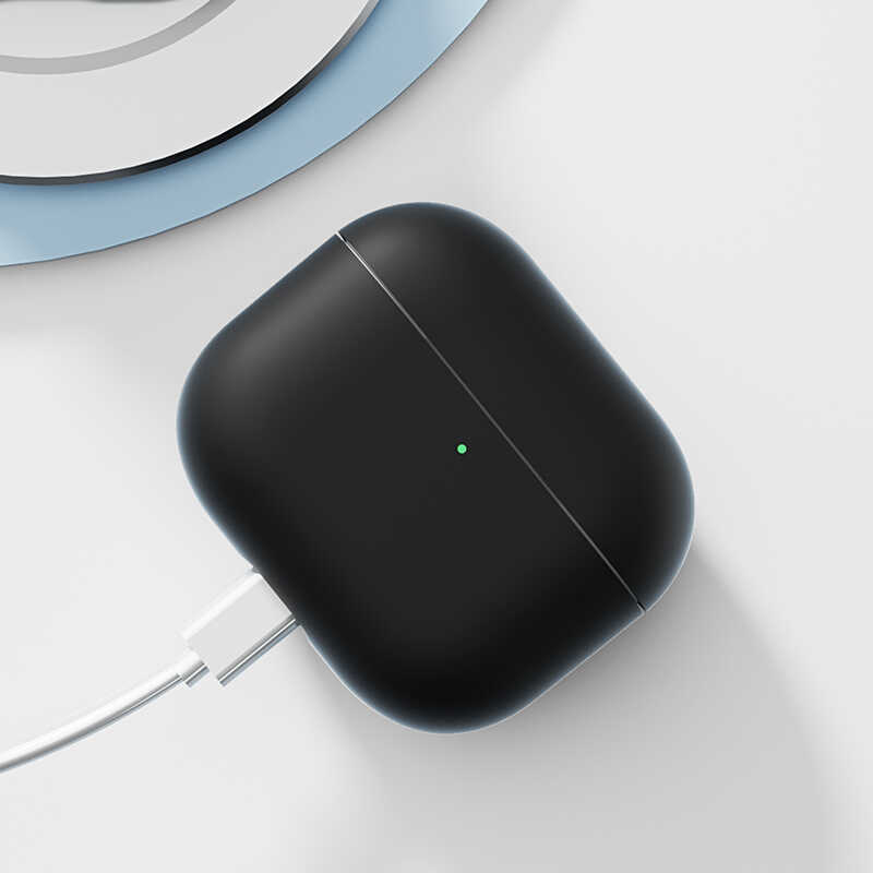 Apple Airpods 3 Kılıf Benks Liquid Silikon PC Kapak Pembe