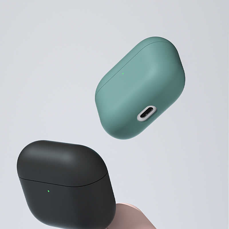 Apple Airpods 3 Kılıf Benks Liquid Silikon PC Kapak Pembe
