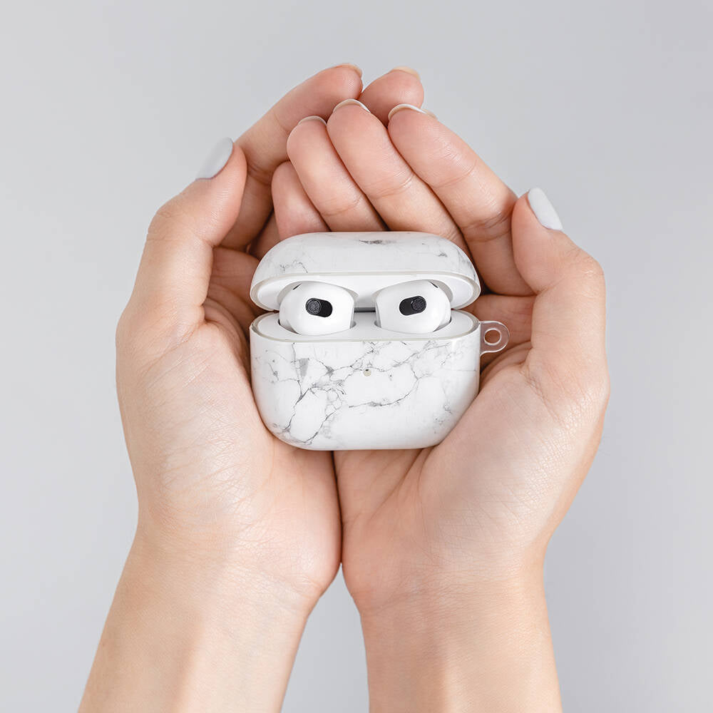 Apple Airpods 3. Nesil Kılıf Çift IMD Baskılı Lisanslı Switcheasy Artist Kapak Beyaz