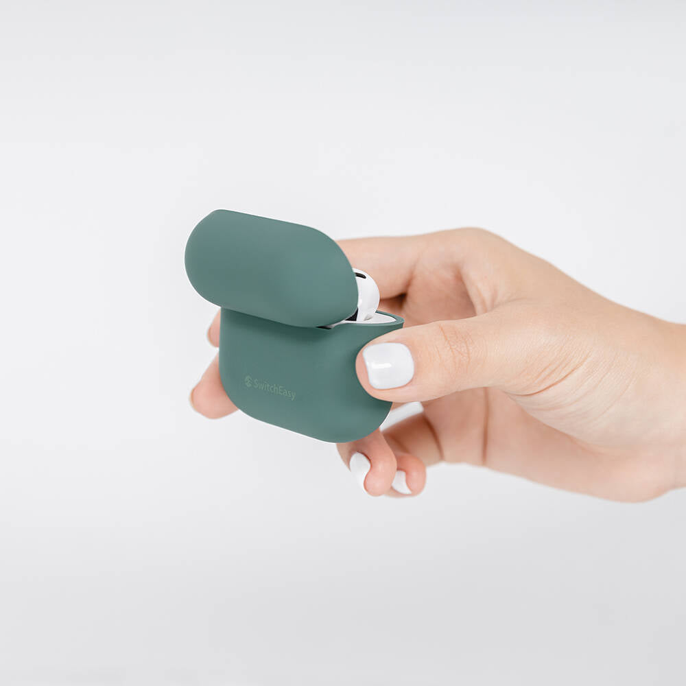 Apple Airpods 3rd Generation Case Soft Touch Liquid Silicone Design Licensed Switcheasy Skin Cover Green
