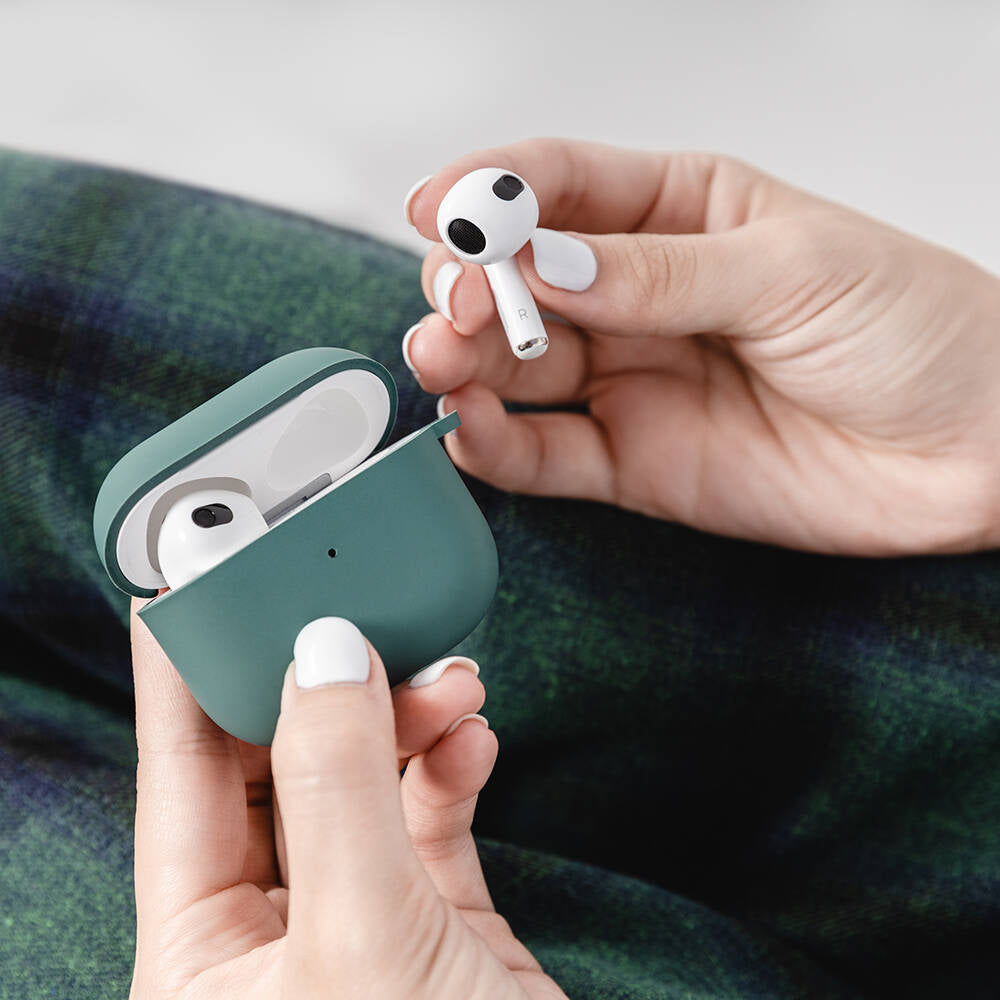 Apple Airpods 3rd Generation Case Soft Touch Liquid Silicone Design Licensed Switcheasy Skin Cover Green