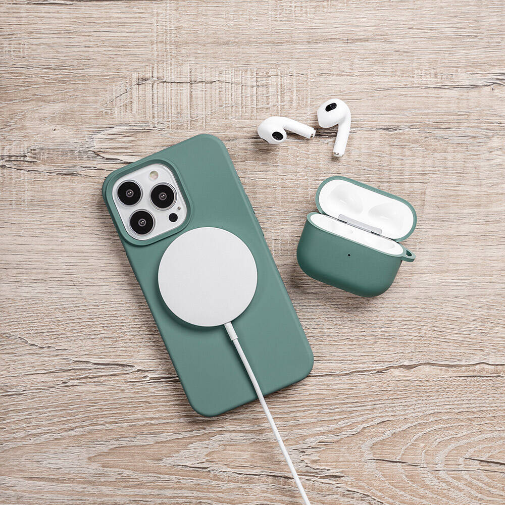 Apple Airpods 3rd Generation Case Soft Touch Liquid Silicone Design Licensed Switcheasy Skin Cover Green