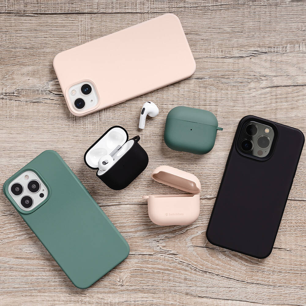 Apple Airpods 3rd Generation Case Soft Touch Liquid Silicone Design Licensed Switcheasy Skin Cover Pink