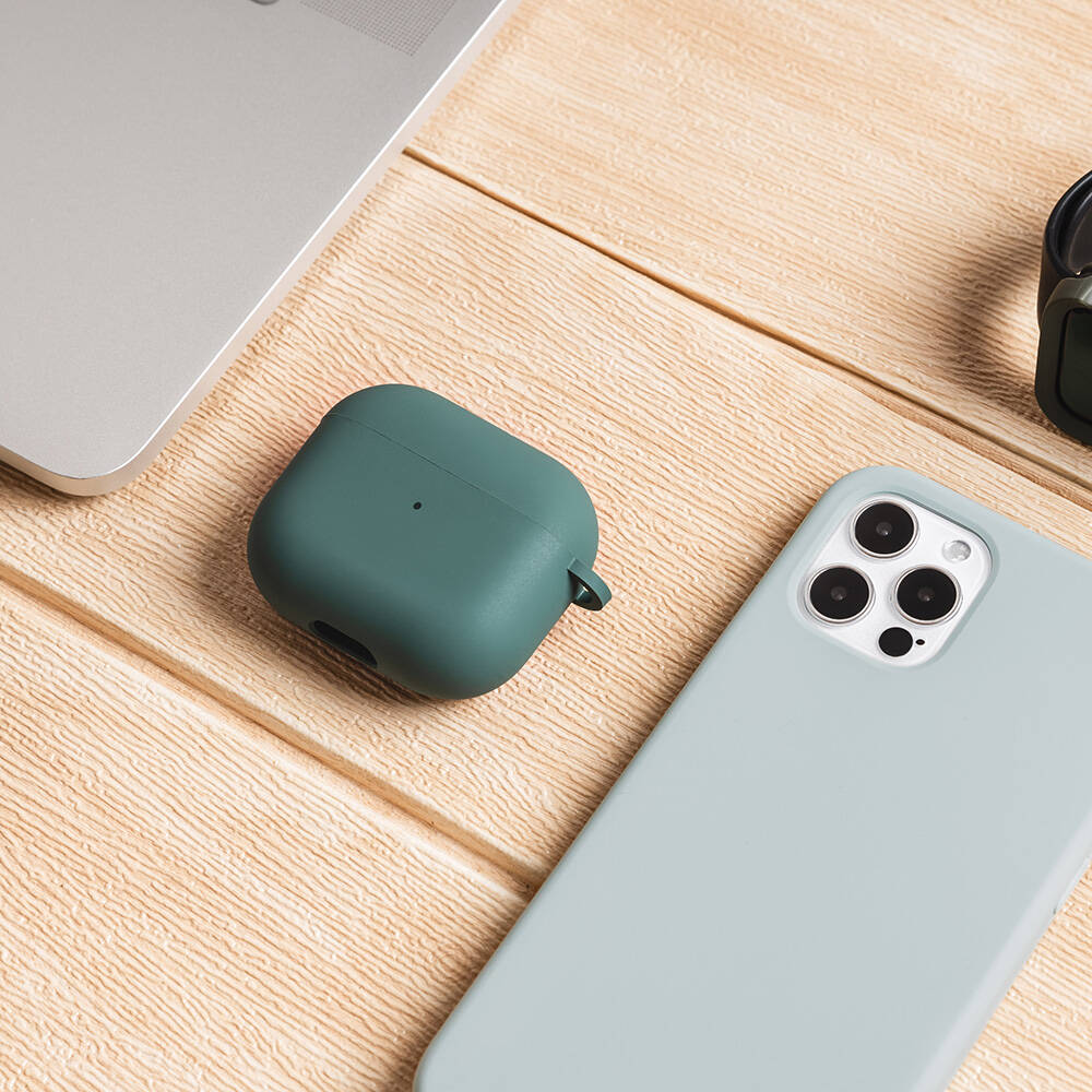 Apple Airpods 3rd Generation Case Soft Touch Liquid Silicone Design Licensed Switcheasy Skin Cover Green