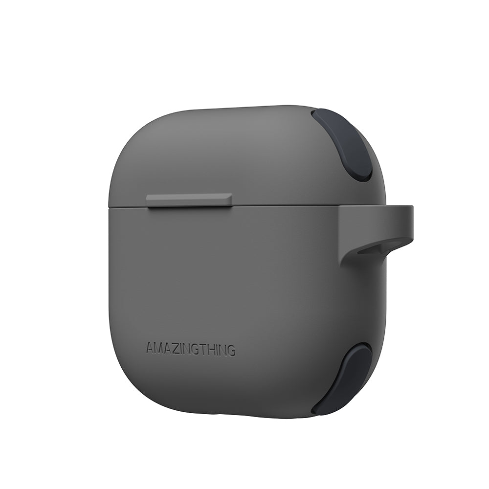 Apple Airpods 4 Amazingthing Airbag Corner Design Omni Series Silicone Cover Black