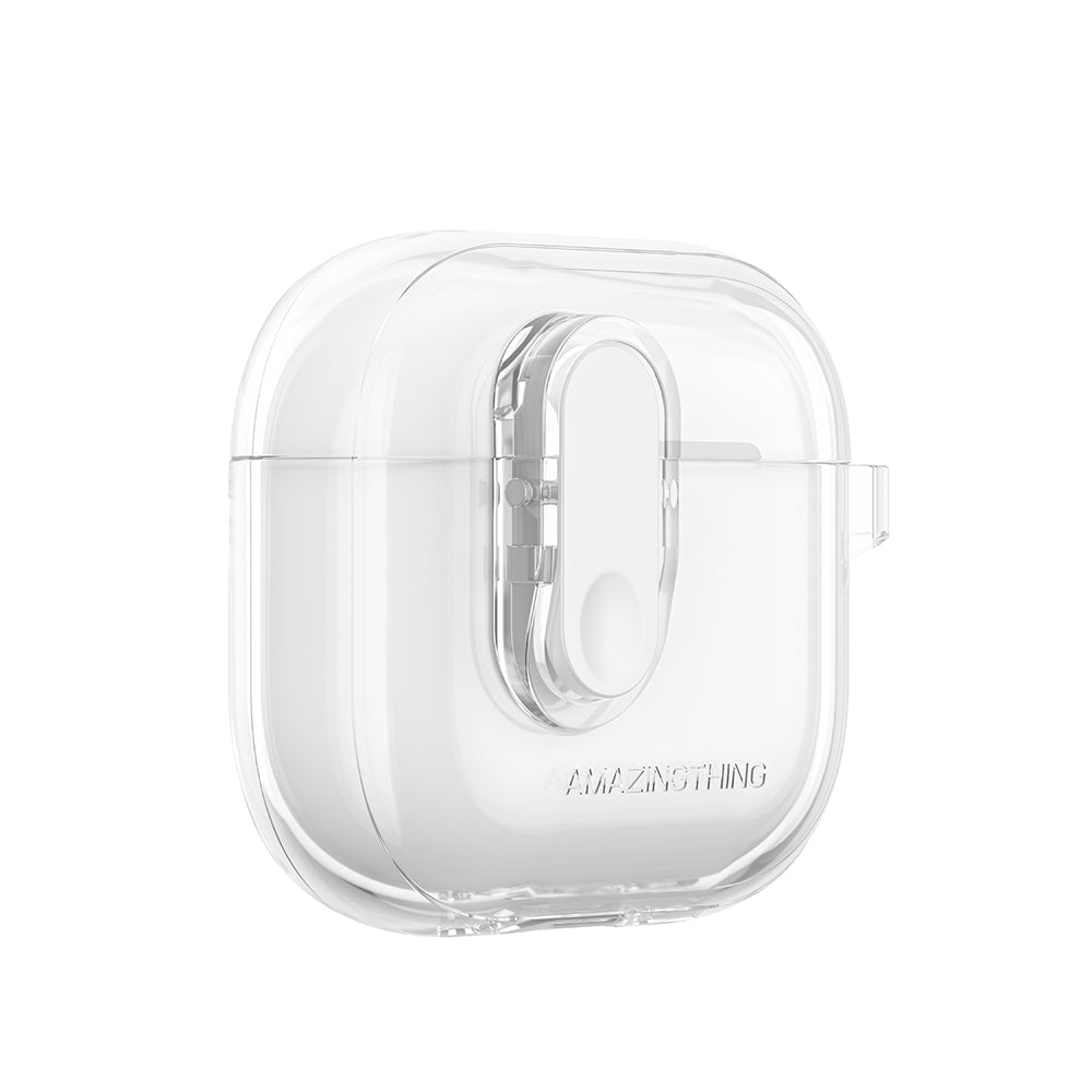 Apple Airpods 4 Amazingthing Magnetik Kilit Tasarımlı Minimal Serisi Kılıf Şeffaf