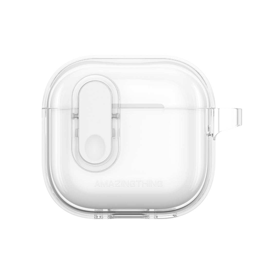 Apple Airpods 4 Amazingthing Magnetik Kilit Tasarımlı Minimal Serisi Kılıf Şeffaf