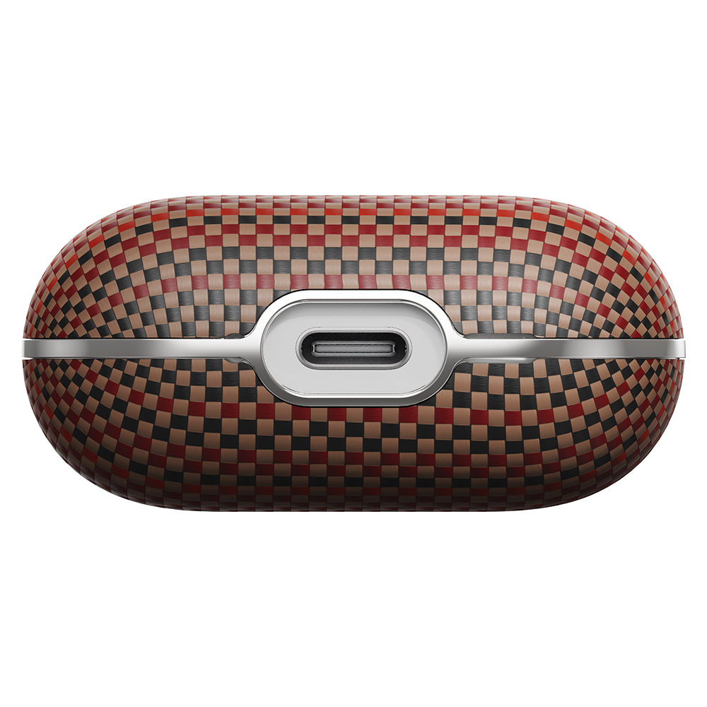 Apple Airpods 4 Case Aramid Fiber Pitaka Tactile Woven Sunset-Moonrise Series Cover Brown