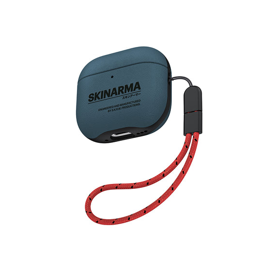 Apple Airpods 4 Case Skinarma PU Leather Design Spunk Case Blue