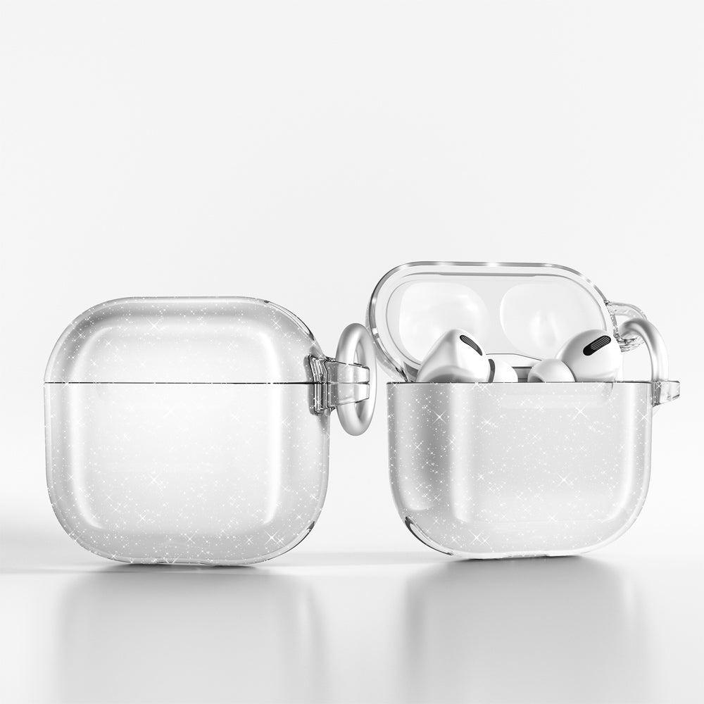 Apple Airpods 4 Zore Allstar Airbag 32 Shining Glitter Transparent Colorful Case Purple