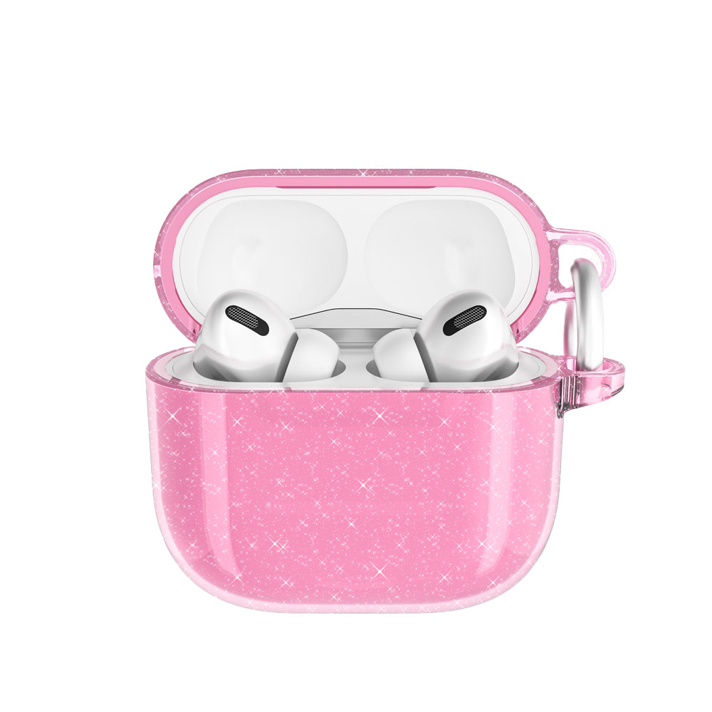 Apple Airpods 4 Zore Allstar Airbag 32 Shining Glitter Transparent Colorful Case Purple