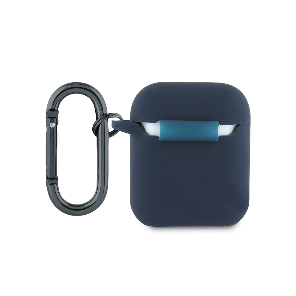 Apple Airpods Case Redbull Original Licensed Print Logo Silicone Cover with Strap Dark Blue