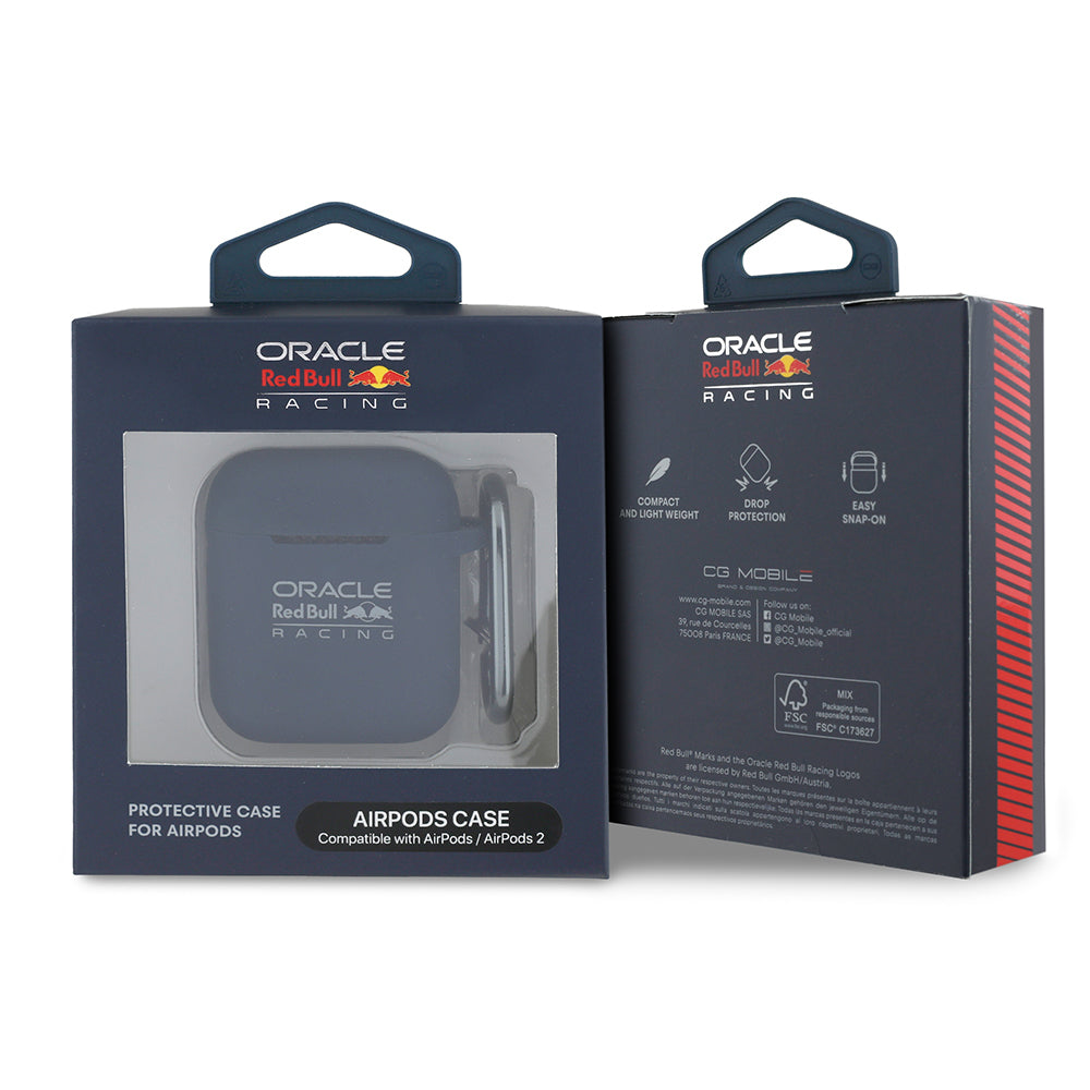 Apple Airpods Kılıf Redbull Orjinal Lisanslı Baskı Logolu Askı Aparatlı Silikon Kapak Lacivert