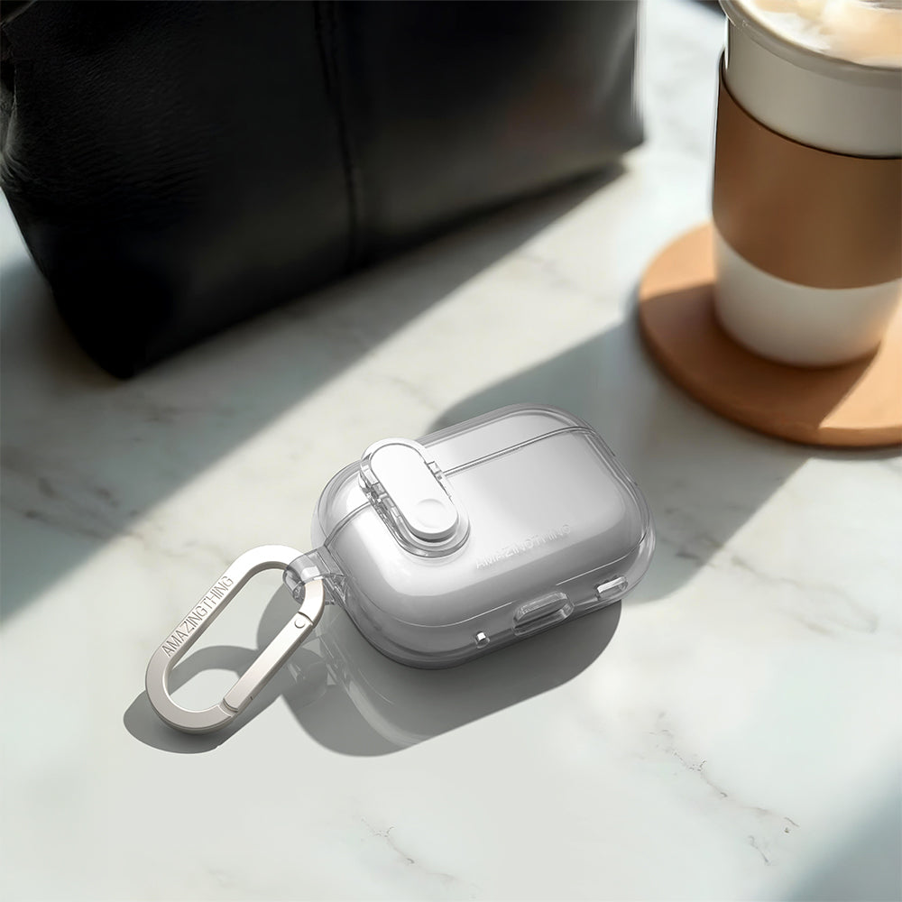 Apple Airpods Pro 2 Amazingthing Magnetic Lock Design Minimal Series Case Transparent
