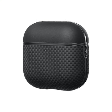 Apple Airpods Pro 2 Kılıf 1500D Aramid Fiber Pitaka Ultra-Slim Classic Serisi Black-Grey Twill Kapak Siyah-Gri