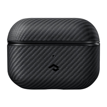 Apple Airpods Pro 2 Kılıf 600D Aramid Fiber Pitaka Classic Serisi Black-Grey Twill Kılıf