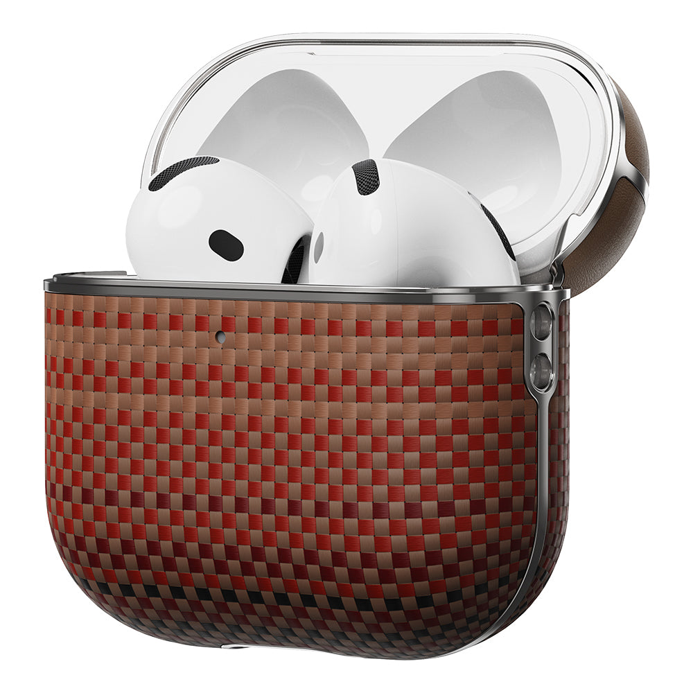 Apple Airpods Pro 2 Case Aramid Fiber Pitaka Tactile Woven Sunset-Moonrise Series Cover Brown
