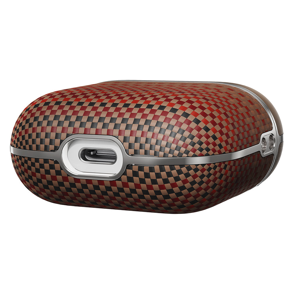 Apple Airpods Pro 2 Case Aramid Fiber Pitaka Tactile Woven Sunset-Moonrise Series Cover Brown