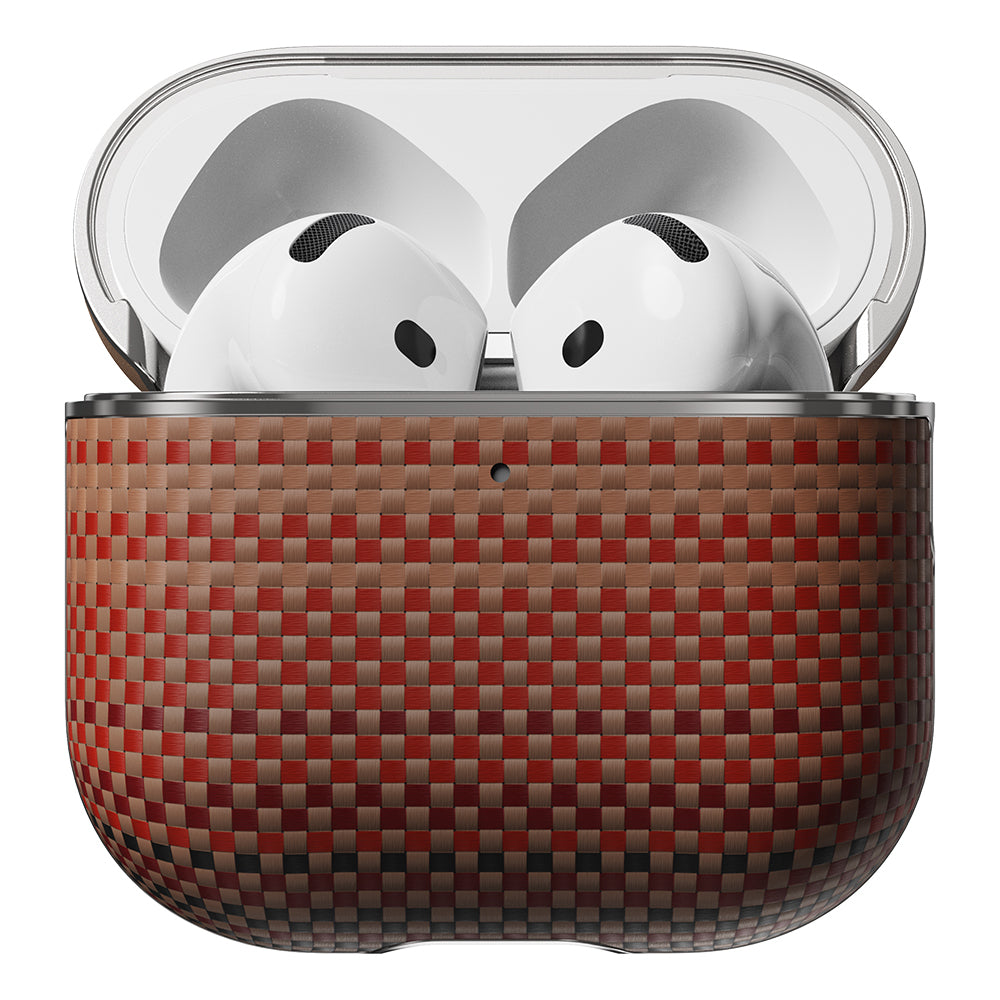 Apple Airpods Pro 2 Case Aramid Fiber Pitaka Tactile Woven Sunset-Moonrise Series Cover Brown