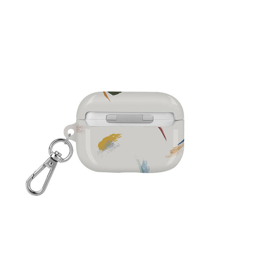 Apple Airpods Pro Kılıf Fırça Boya Desenli Coehl Reverie Kapak Gri