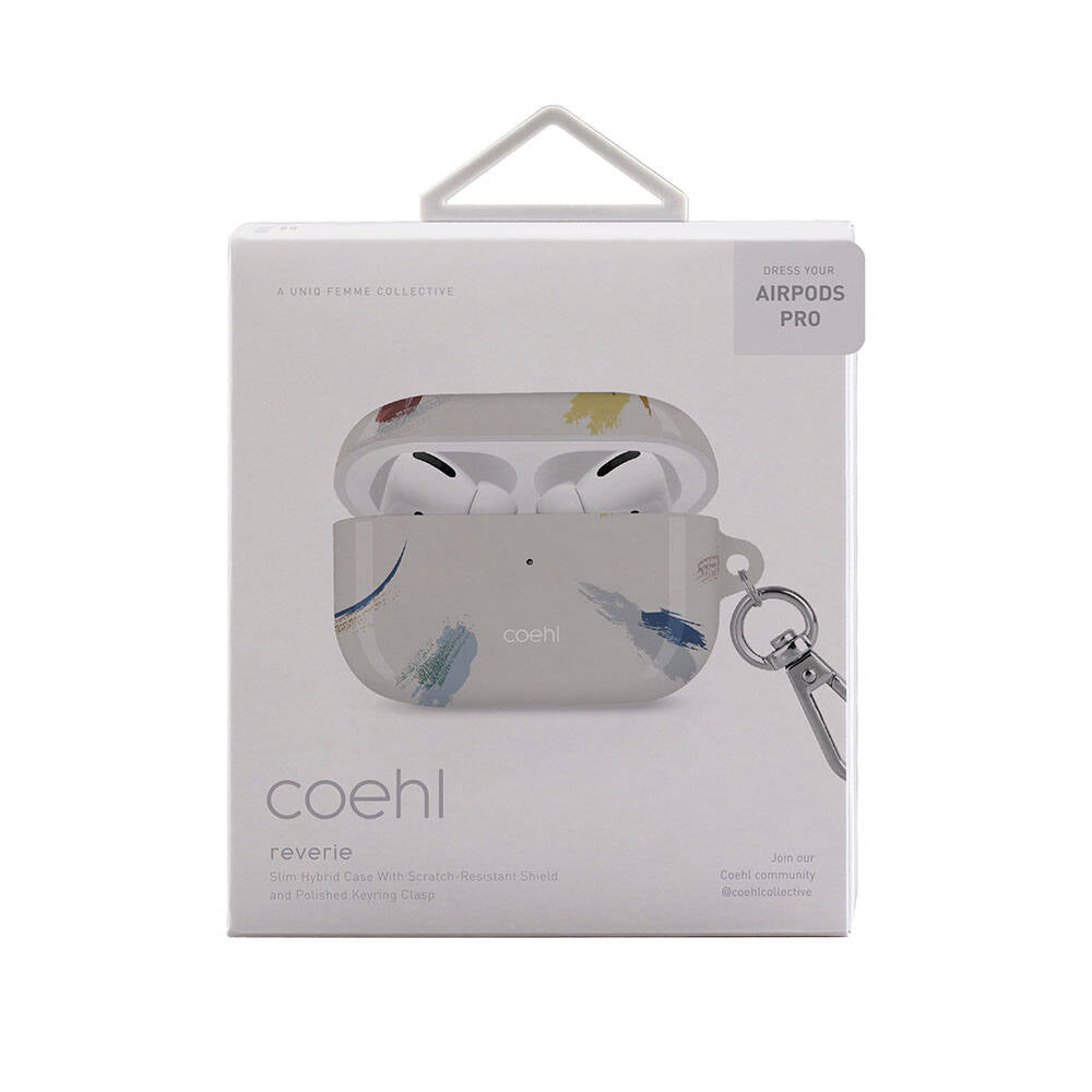 Apple Airpods Pro Case Brush Paint Patterned Coehl Reverie Cover Gray