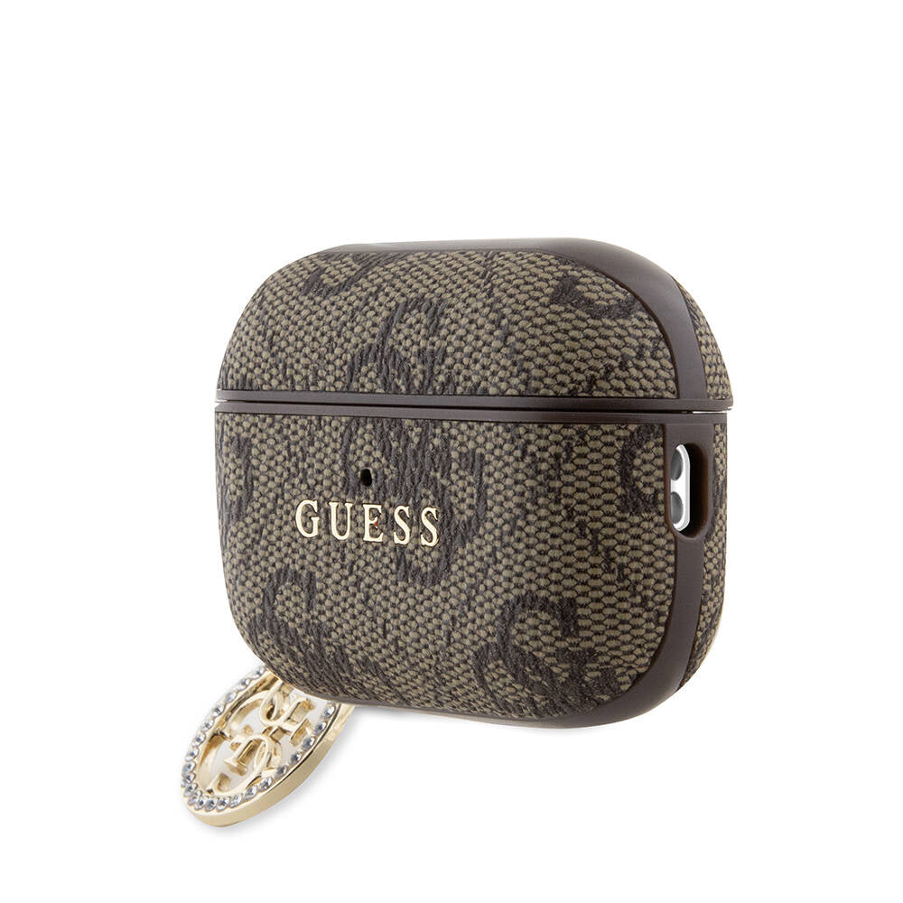 Apple Airpods Pro 2 Case Guess Original Licensed 4G Patterned Stone 4G Ornamental Chain Cover Black