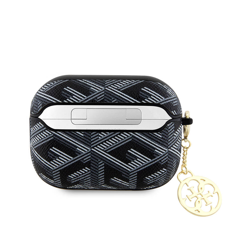 Apple Airpods Pro 2 Case Guess Original Licensed G Cube Patterned 4G Ornamental Chain Cover Black