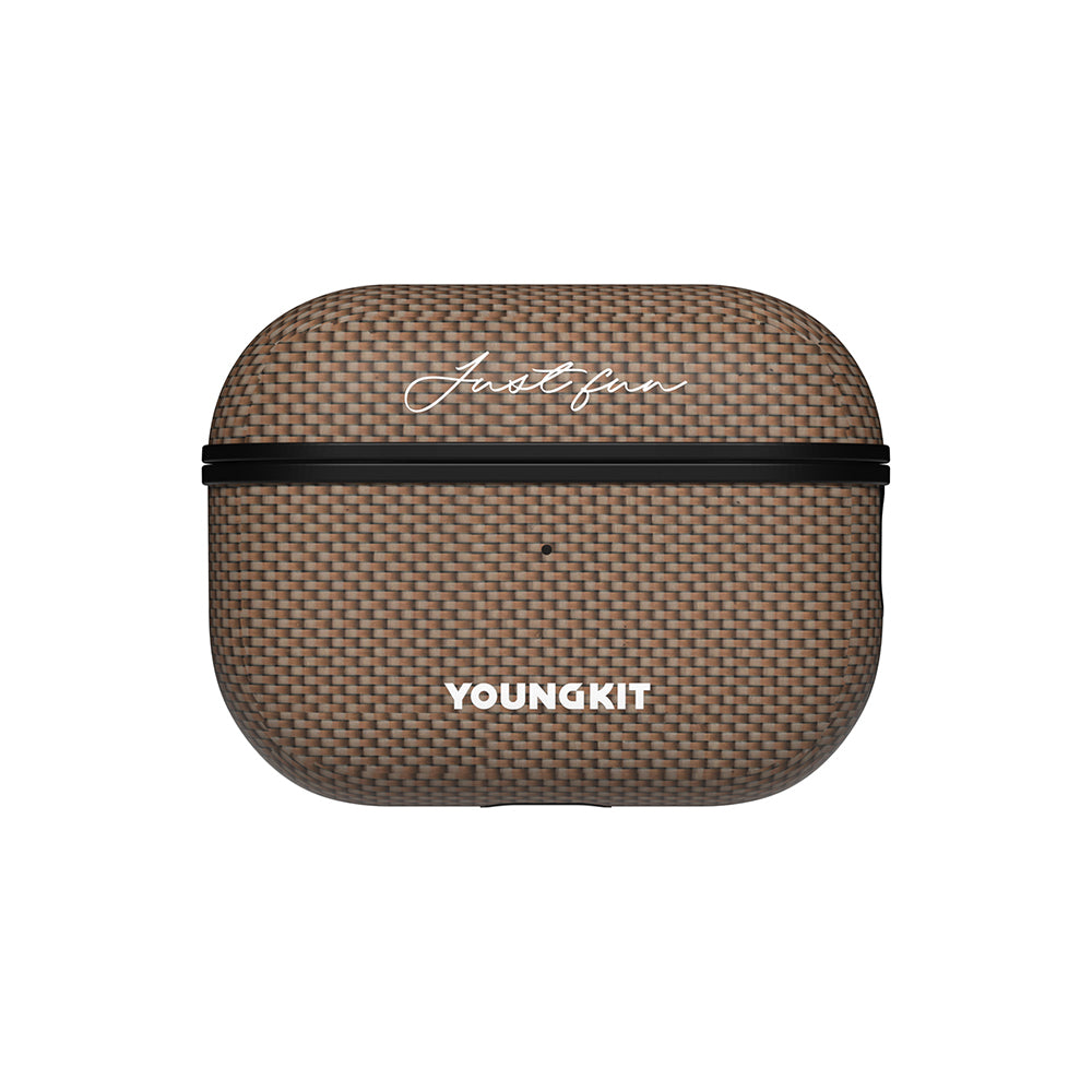 Apple Airpods Pro 2 Case M-safe Charging Feature Aramid Fiber Youngkit 1500D Kevlar Extreme Wing Series Cover Gold