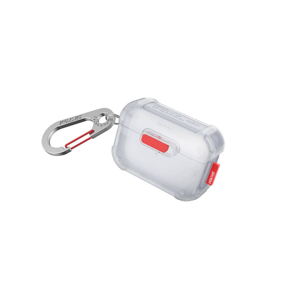 Apple AirPods Pro 2 Case SkinArma Magnetic Lock Airbag Design Mecha Case Transparent White