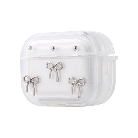 Apple Airpods Pro 2 Zore Airbag 44 Airbag Tasarımlı Simli Şeffaf Kutup Kılıf Fiyonk