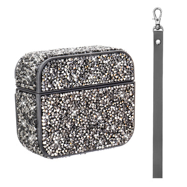 Apple Airpods Pro 2 Zore Airbag 45 Bilek Askı Aparatlı Simli Şeffaf Kılıf Siyah