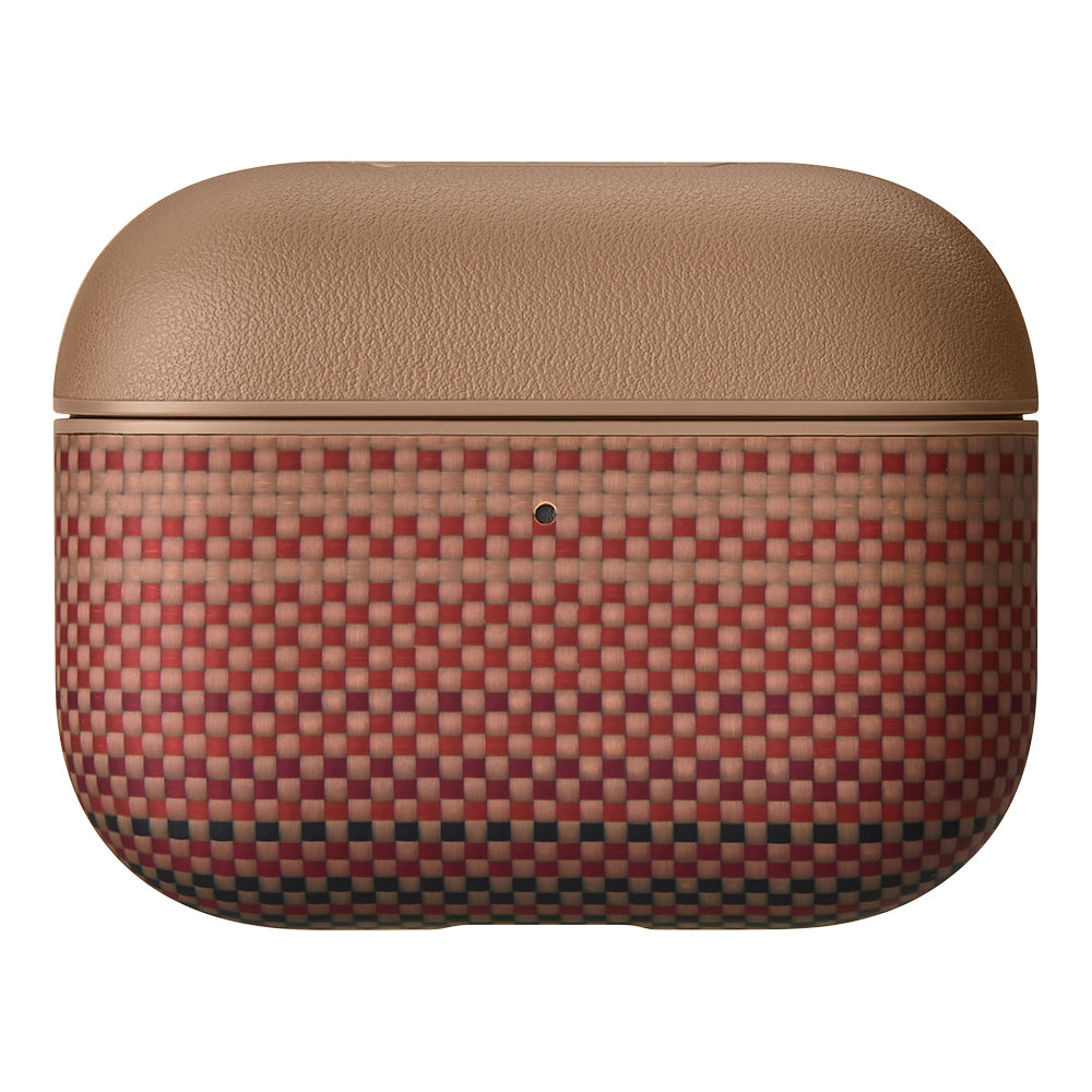 Apple Airpods Pro 3 Kılıf Aramid Fiber Pitaka Tactile Woven Sunset-Moonrise Serisi Kapak