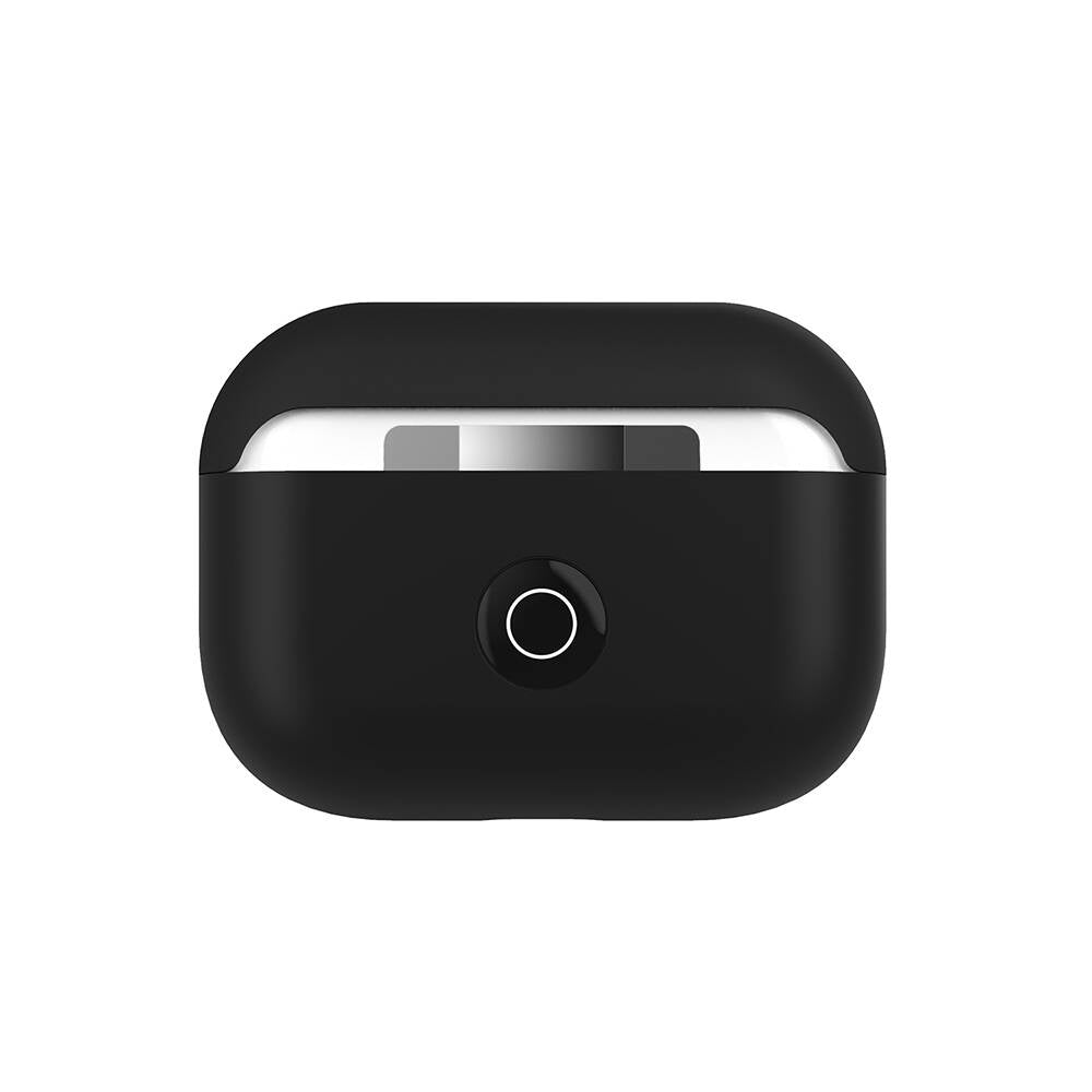 Apple Airpods Pro Kılıf Boyun Askılı Parlayan Düğmeli Lisanslı Switcheasy Colors Silikon Kapak Siyah